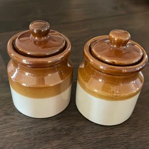 2 Vintage Jars w/Lids